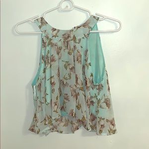 Baby Blue Scoop Neck Blouse